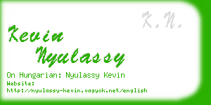 kevin nyulassy business card